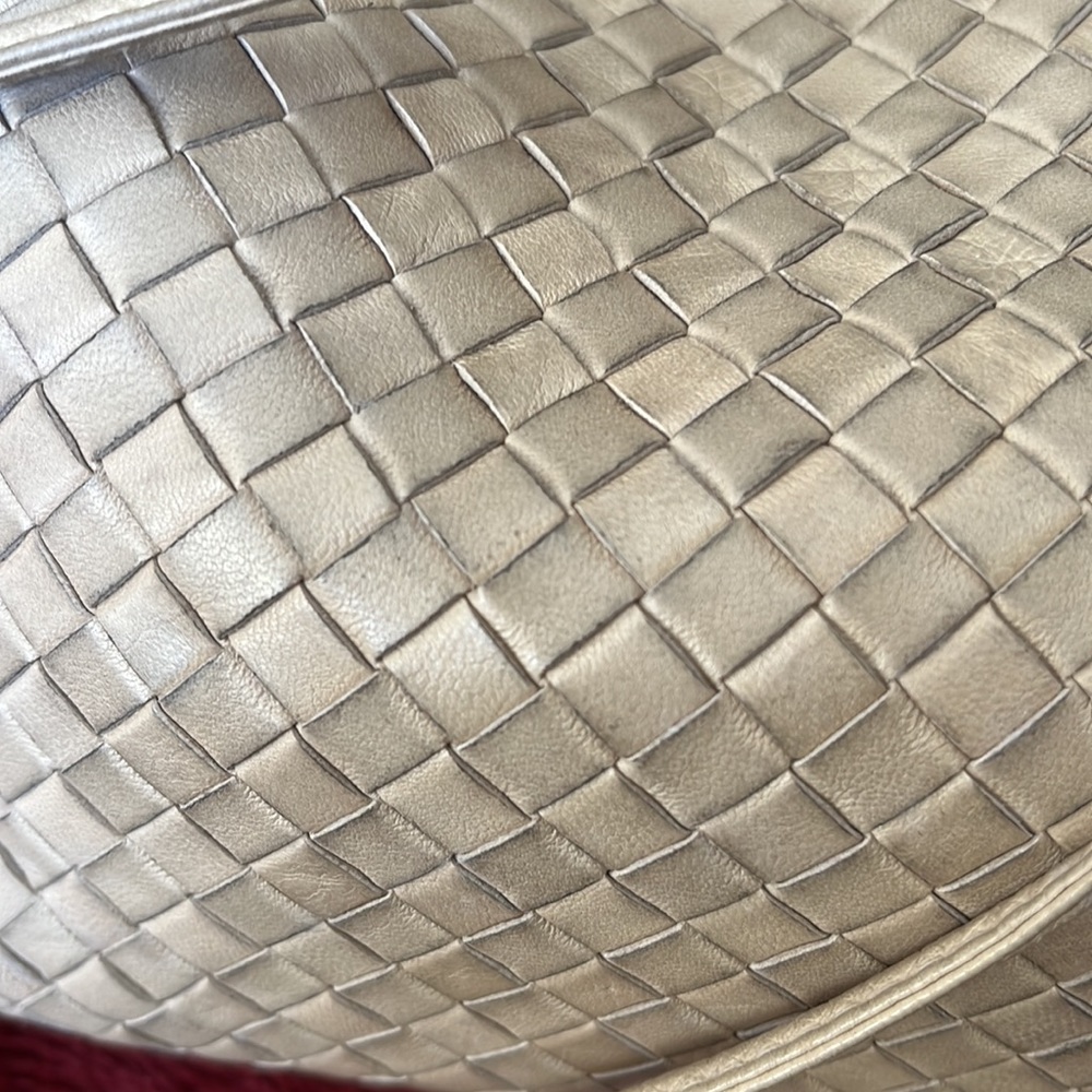 Charles Jourdan light beige woven leather handbag - Picture 2 of 13